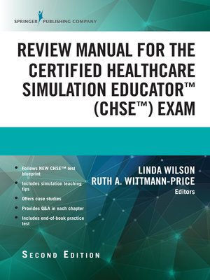 cover image of Review Manual for the Certified Healthcare Simulation Educator Exam
